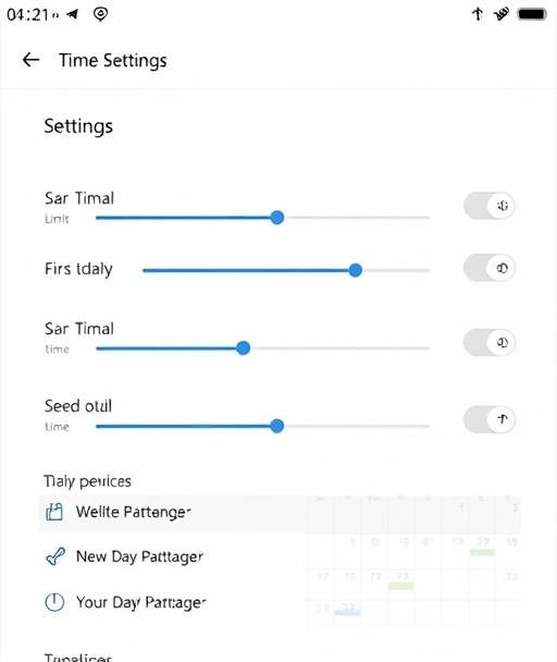 Configurações de tempo de tela