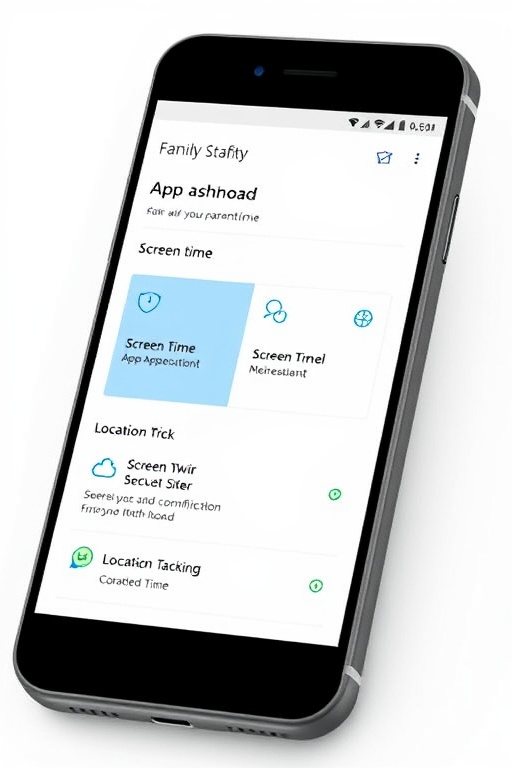 Interface do Microsoft Family Safety