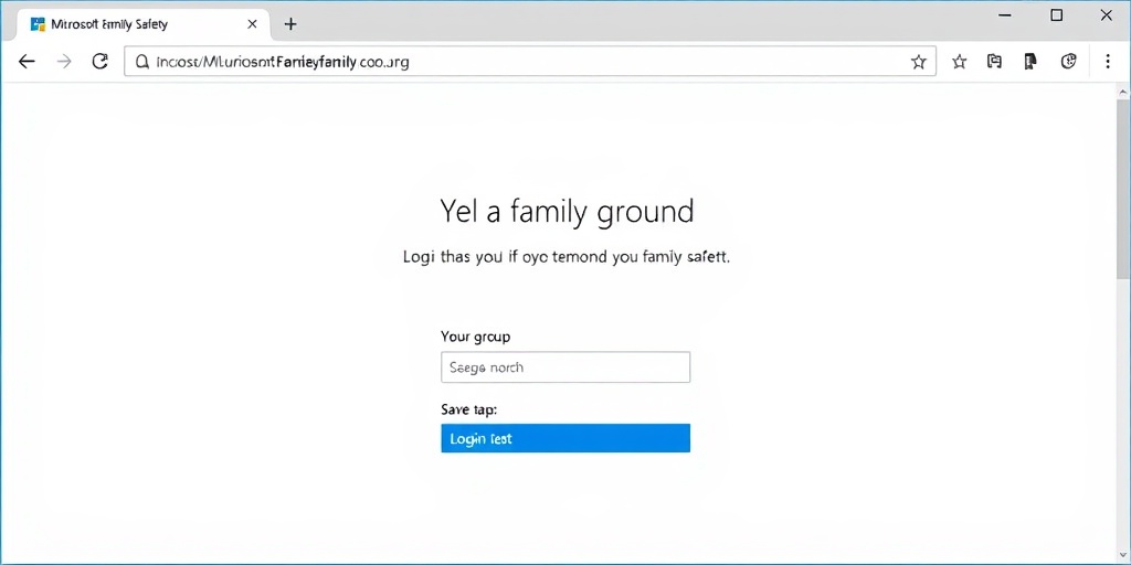 Login do Microsoft Family Safety